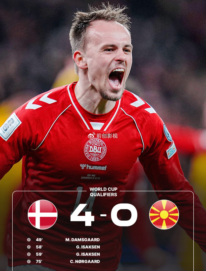 欧洲区预选赛附加赛半决赛：意大利丹麦晋级决